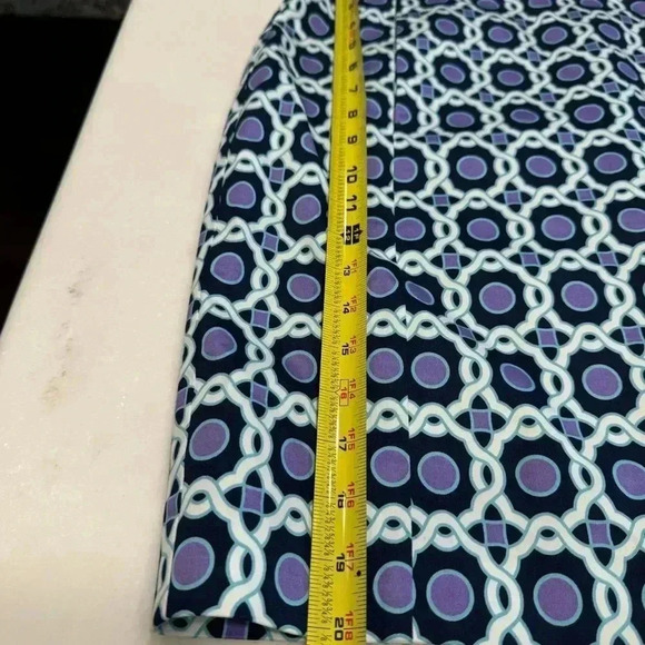 Camille La Vie woman’s short skirt navy, white & purple chain pattern size 6 - Picture 7 of 9